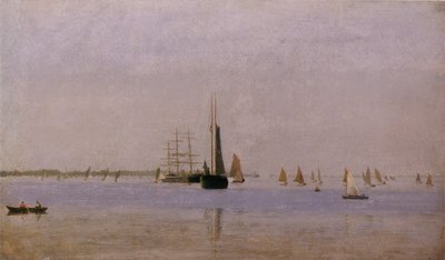 Schiffe und Segelboote auf dem Delaware von Thomas Eakins